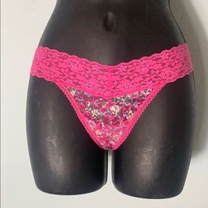 Betsey Johnson™️ Pink Lace Floral Thong.